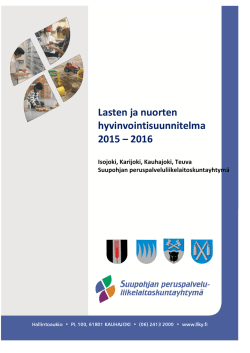 Lasten ja nuorten hyvinvointisuunnitelma 2015 – 2016