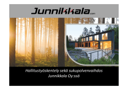 Juha Junnikkala Junnikala Oy - Pohjois