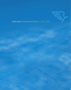 Toimintakertomus 2014-2015 - MERCURIA Kauppiaitten