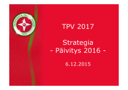 TPV 2017 Strategia - Päivitys 2016 -