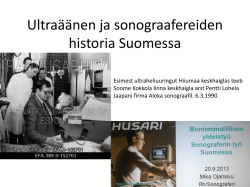 Pentti Lohela: Ultraäänen ja Sonograafereiden historia Suomessa