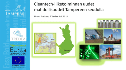Cleantech-liiketoiminnan uudet mahdollisuudet Tampereen seudulla