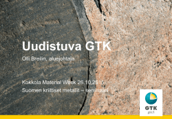 Uudistuva GTK →  - Kokkola Material Week