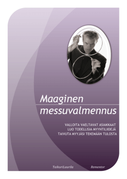 Esite Maaginen messumyyntivalmennus 2015-02-04