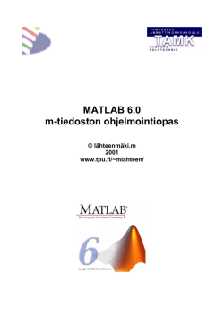 MATLAB 6.0 m-tiedoston ohjelmointiopas