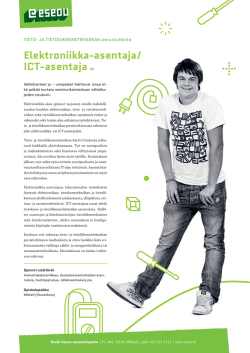 Elektroniikka-asentaja/ ICT-asentaja pk