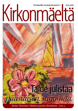 Kirkonm&auml;elt&auml; 1/27.3.2015