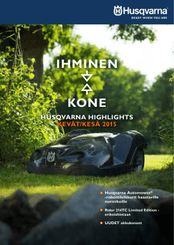 husqvarna highlights kevät/kesä 2015 ihminen kone