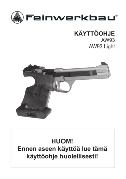 FWB AW93 ja AW93 light pistoolit Käyttöohje.indd