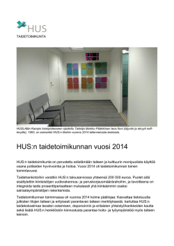 HUS:n taidetoimikunnan vuosi 2014
