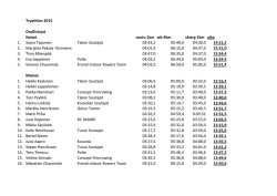 Tryathlon 2015 Osallistujat Naiset soutu 1km wb 4km skierg 1km