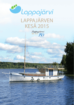 LAPPAJÄRVEN KESÄ 2015 - Lappajärvi-info