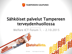 Sähköiset palvelut Tampereen terveydenhuollossa