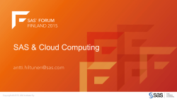 SAS & Cloud Computing