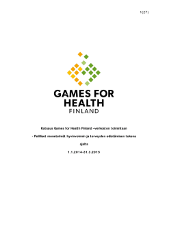 Katsaus Games for Health Finland