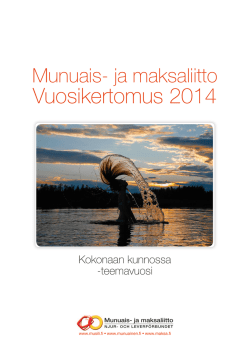 Munuais- ja maksaliitto Vuosikertomus 2014
