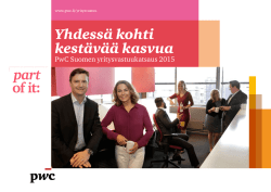 PwC Suomen yritysvastuukatsaus 2015