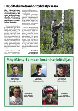 Mhy Mänty-Saimaan kesän harjoittelijat