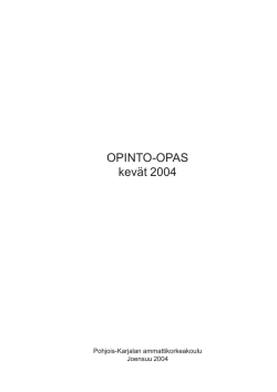 OPINTO-OPAS kevät 2004 - Pohjois