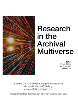Research in the Archival Multiverse Order Form