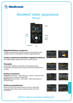 MiniMed® 640G -järjestelmä - Medtronic Diabetes, Suomi