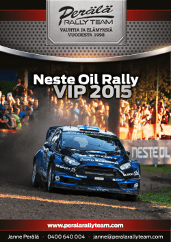 Neste Oil Rally VIP 2015