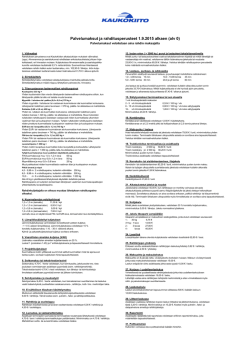 Palvelumaksut ja rahditusperusteet 1.9.2015 alkaen