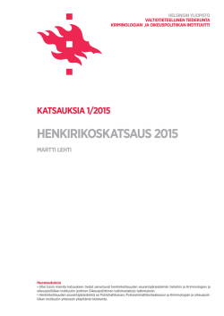 HENKIRIKOSKATSAUS 2015 - Helda