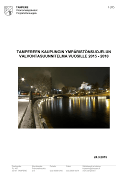 Tampereen kaupungin ymparistönsuojelun valvontasuunnitelma