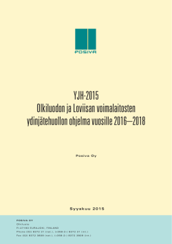 YJH-2015 Olkiluodon ja Loviisan voimalaitosten