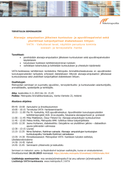 VATA Kutsu 4.11.2015 - Metropolia Ammattikorkeakoulu