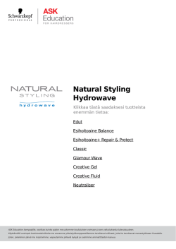 Lataa Natural Styling Tuoteopas (PDF 309KB)