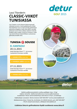 classic-viikot tunisiassa golf