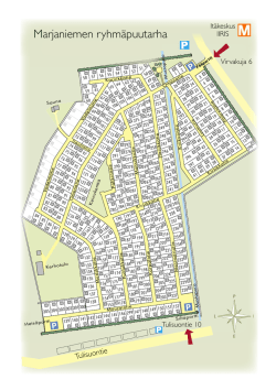 Aluekartta isona  - Marjaniemen ryhmäpuutarha