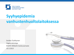 Sshy.fi Data Documents Luennot Syyhyepidemia