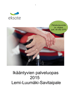 Ikääntyvien palveluopas 2015 Lemi-Luumäki-Savitaipale