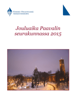 Jouluaika Paavalin seurakunnassa 2015