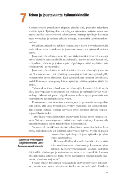 Kpl 7 Tehoa ja joustavuutta työmarkkinoille – EVA Raportti