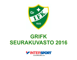 Intesrport Suomenoja GRIFK seurakuvasto 2016