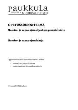 Opetussuunnitelma_Suomen Nuoriso-opisto11.8.2015