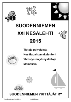 SUODENNIEMEN XXI KESÄLEHTI 2015