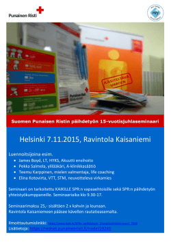 Helsinki 7.11.2015, Ravintola Kaisaniemi - RedNet
