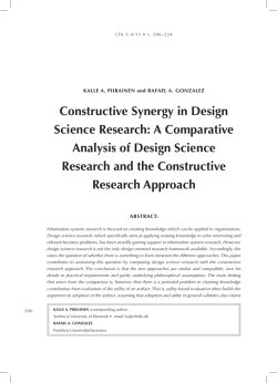 Constructive Synergy in Design Science Research