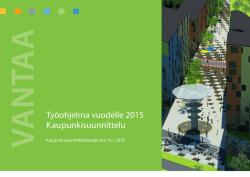 Työohjelma vuodelle 2015 Kaupunkisuunnittelu