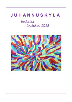 Toukokuu 2015 - Juhannuskylän koulu