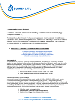 LK kriteerit - Suomen Latu