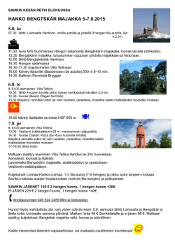 Hangon Bengtskär majakka -retki