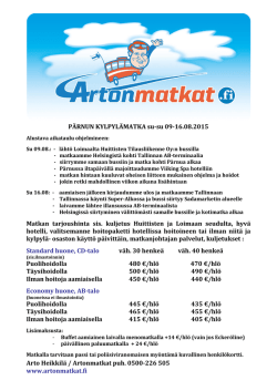 Arto Heikkilä / Artonmatkat puh. 0500