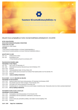 Kipukoulutus Tampere 5.-6.11.2015
