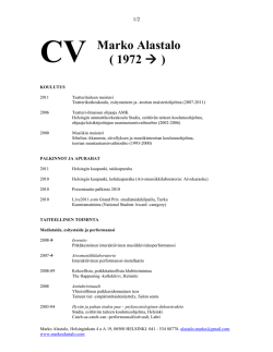 CV Marko Alastalo ( 1972 → )